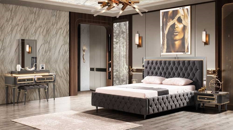 Luxury Antrasit Yatak Odası Takımı